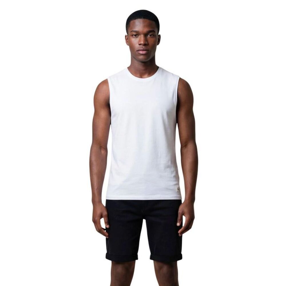 Calvin Klein Jeans White Cotton Tank Men's Tops